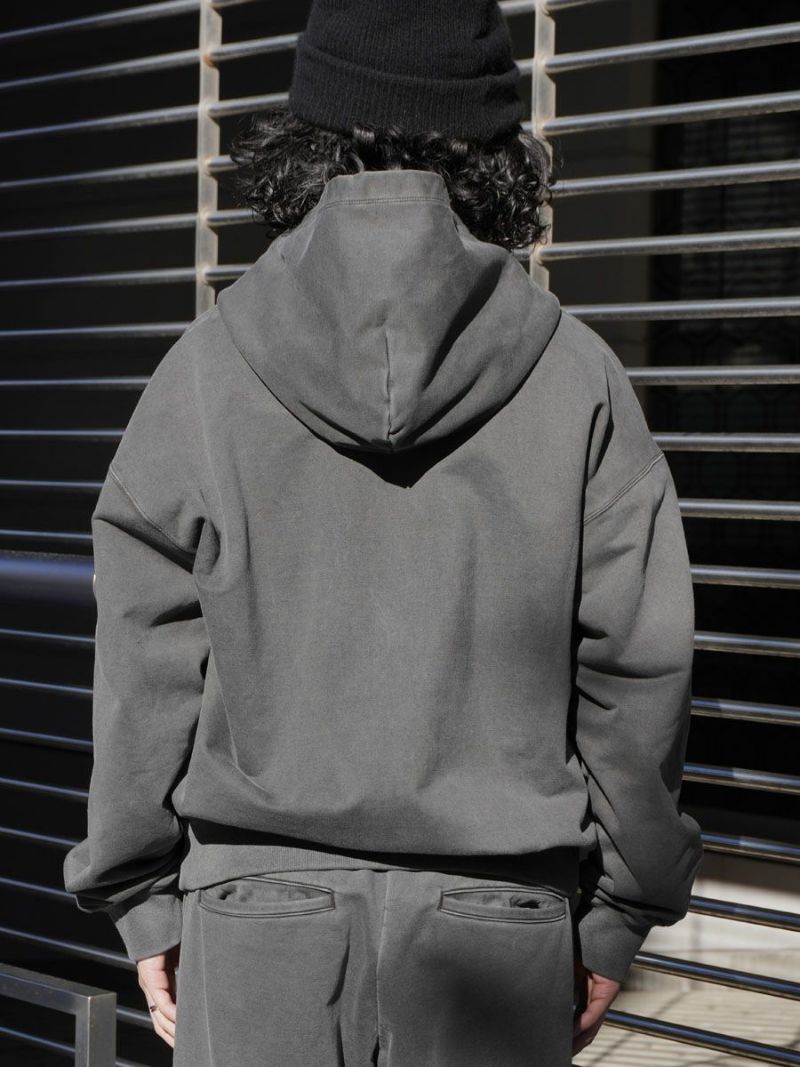 36G Fine Sweat Zip Hoodie[CHARCOAL PIGMENT] | 1LDK (ワンエルディー