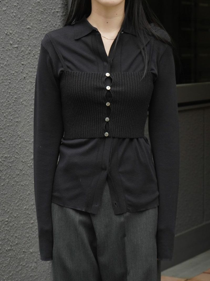 RIB KNIT BUSTIER[BLACK] | 1LDK (ワンエルディーケー) 公式サイト