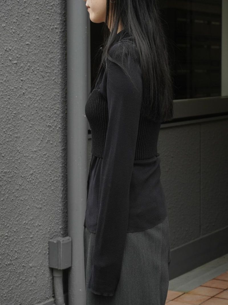 RIB KNIT BUSTIER[BLACK] | 1LDK (ワンエルディーケー) 公式サイト