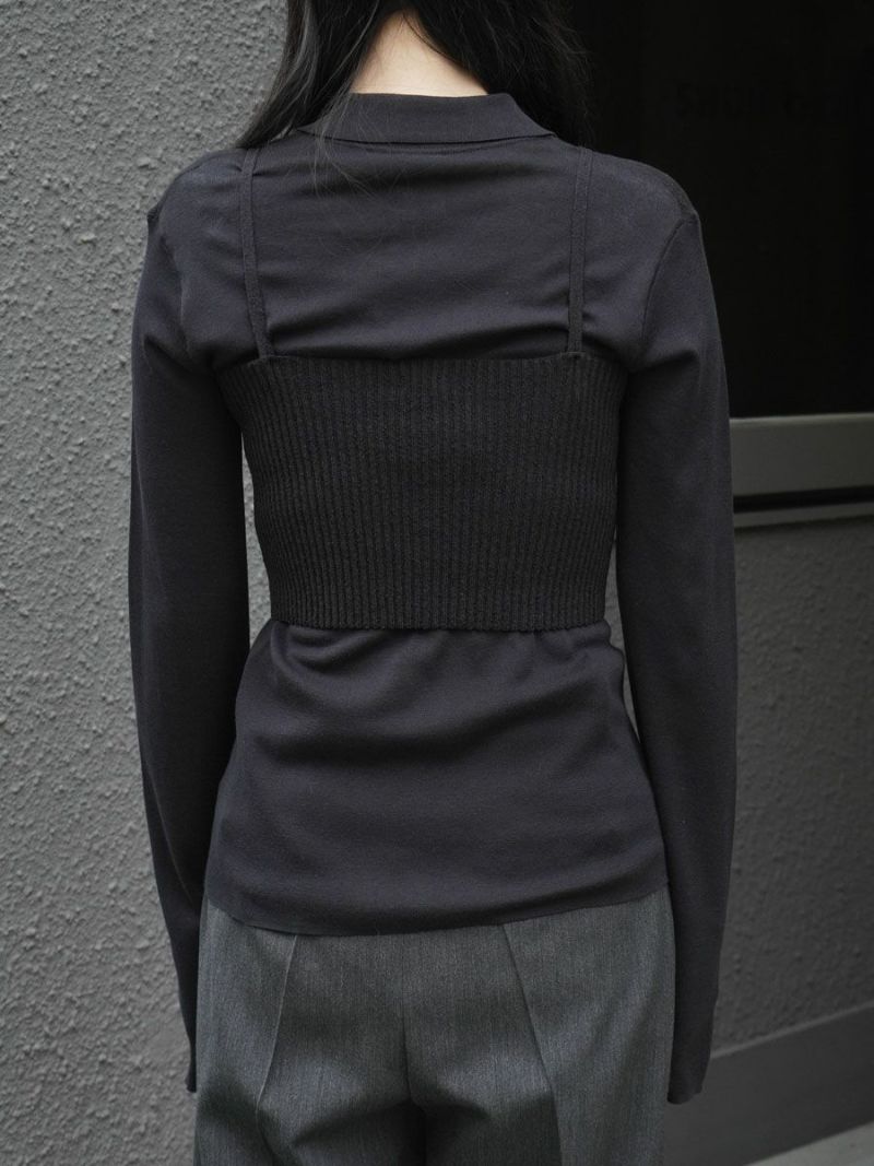 RIB KNIT BUSTIER[BLACK] | 1LDK (ワンエルディーケー) 公式サイト