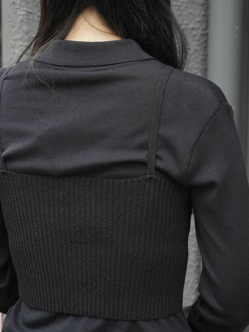 RIB KNIT BUSTIER[BLACK] | 1LDK (ワンエルディーケー) 公式サイト