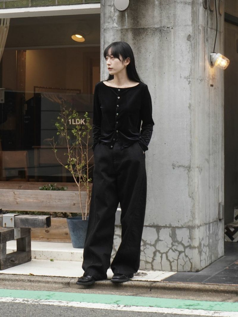 SHEER VELOUR CARDIGAN[BLACK] | 1LDK (ワンエルディーケー) 公式サイト