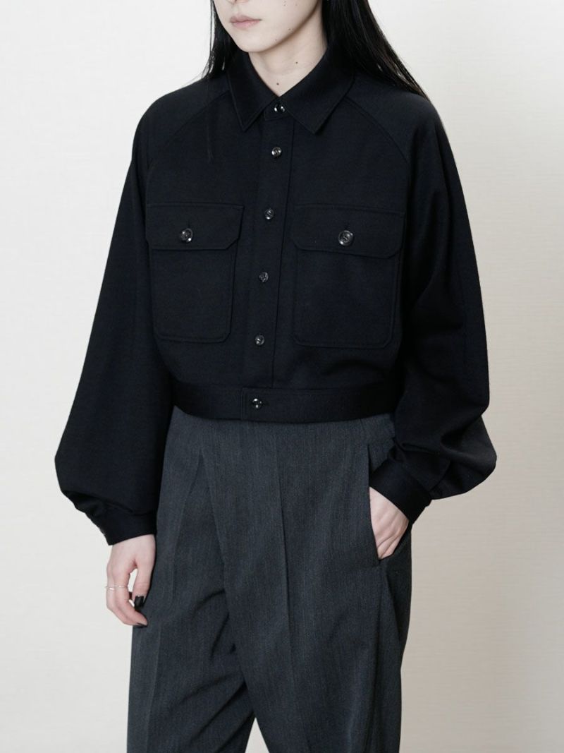 WOMENS】CPO SUPER SHORT BLOUSE[BLACK] | 1LDK (ワンエルディーケー