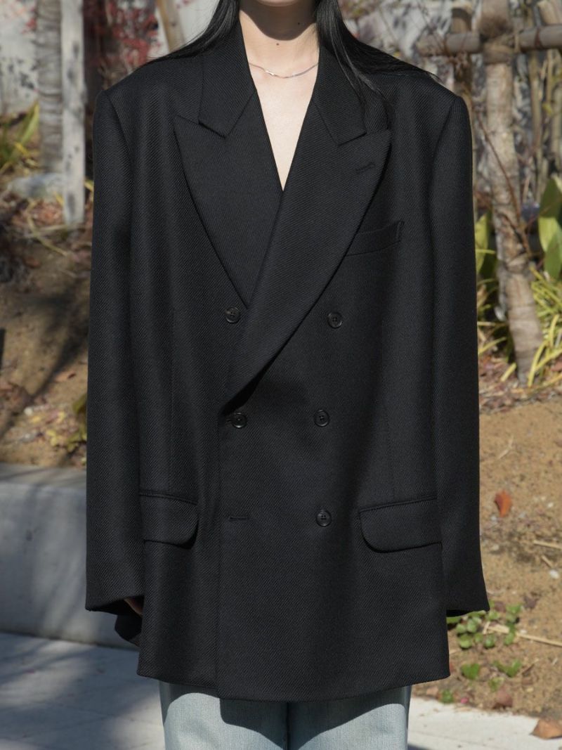 Double-breasted Suit for 1LDK[Black Deadstock fabric] | 1LDK (ワン