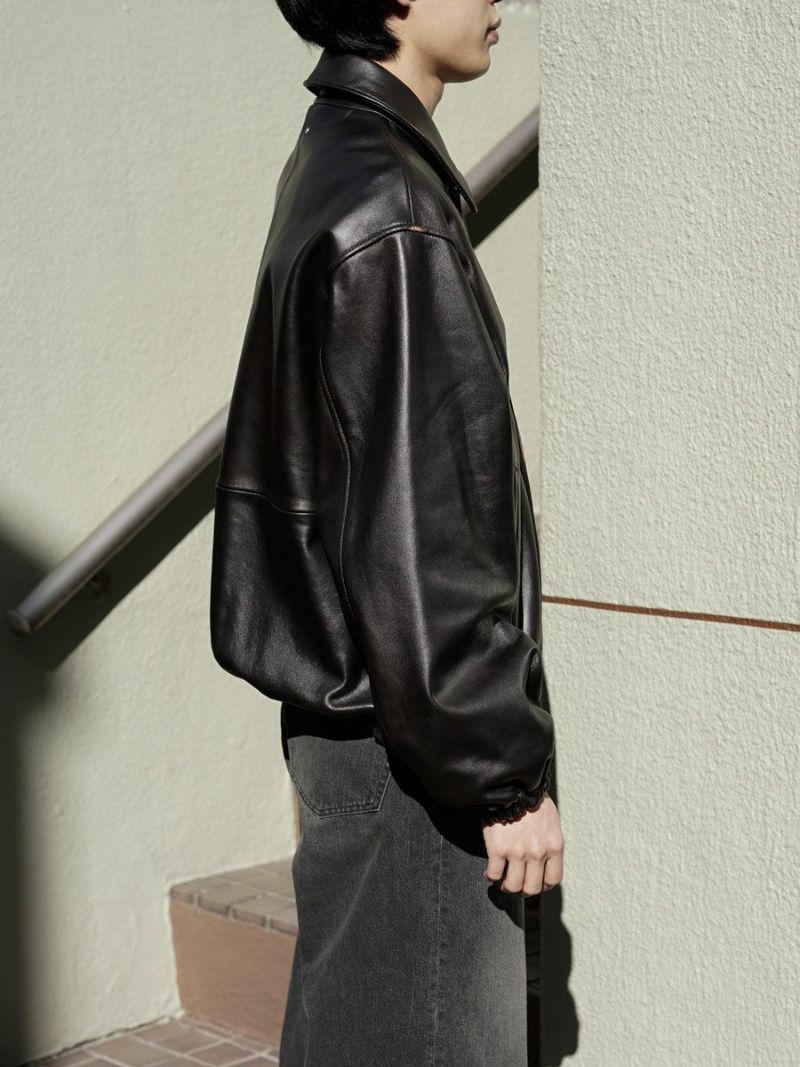 SHEEP LEATHER ZIP SHORT JACKET[DARK BROWN] | 1LDK (ワンエルディー