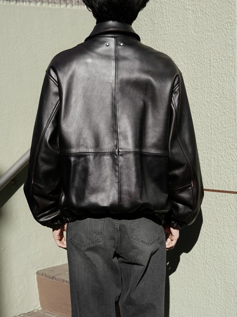 SHEEP LEATHER ZIP SHORT JACKET[DARK BROWN] | 1LDK (ワンエルディー