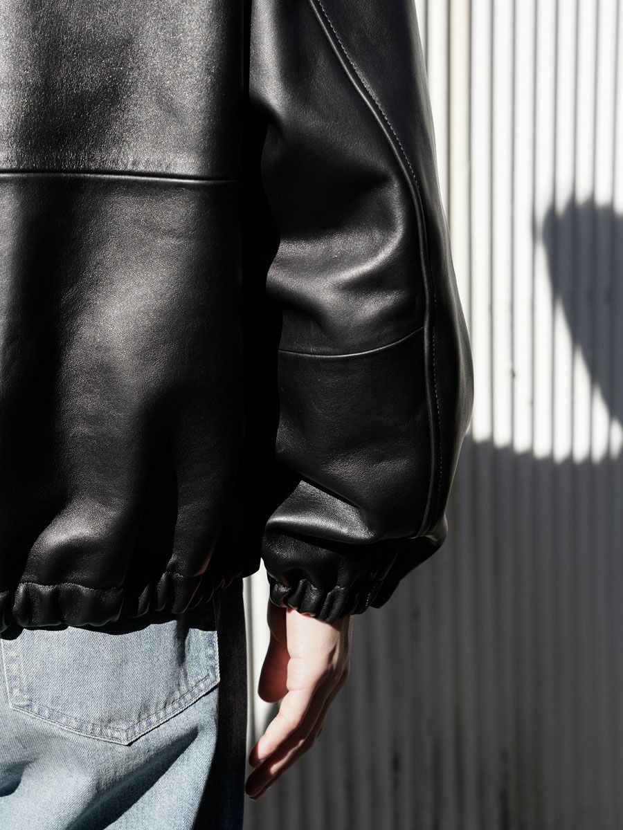 SHEEP LEATHER ZIP SHORT JACKET[BLACK] | 1LDK (ワンエルディーケー