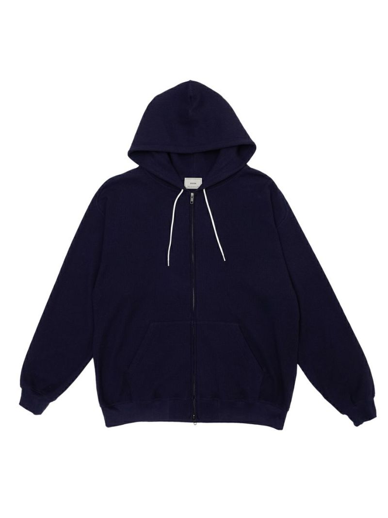 WAFFLE ZIP HOODIE[NAVY] | 1LDK (ワンエルディーケー) 公式サイト
