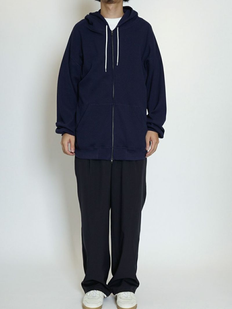 WAFFLE ZIP HOODIE[NAVY] | 1LDK (ワンエルディーケー) 公式サイト