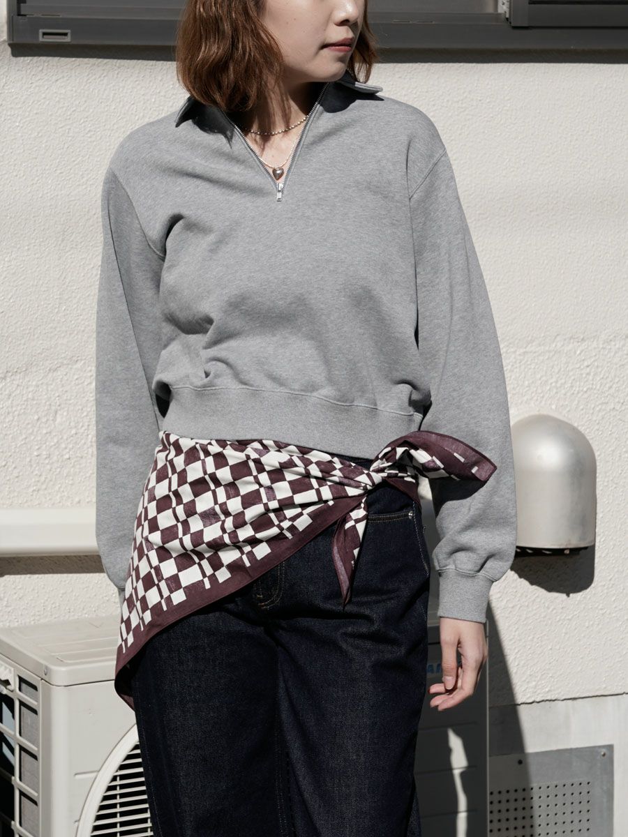 Athleisure Half-Zip Collared Pullover[GRAY] | 1LDK (ワンエルディー