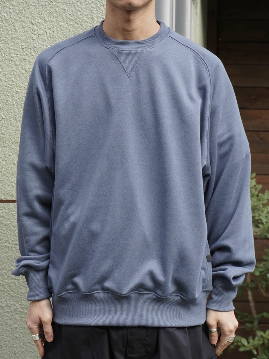 TECH SWEAT CREW FREEDOM SLEEVE[SMOKE BLUE] | 1LDK (ワンエルディー