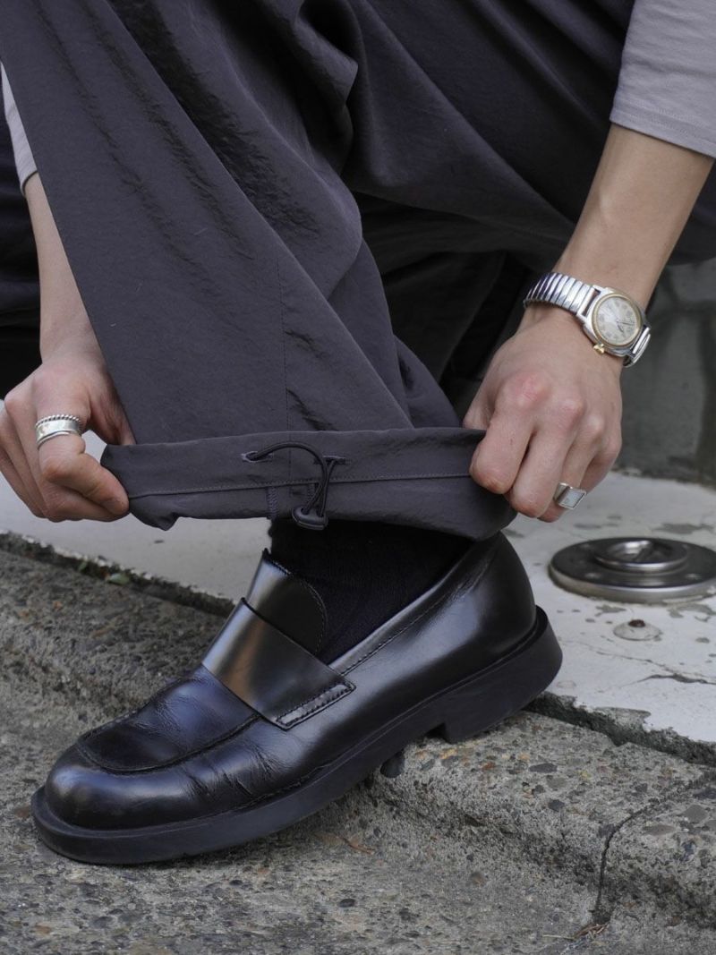 Salt Shrink Cupro Browsing Pants[BROWN] | 1LDK (ワンエルディーケー