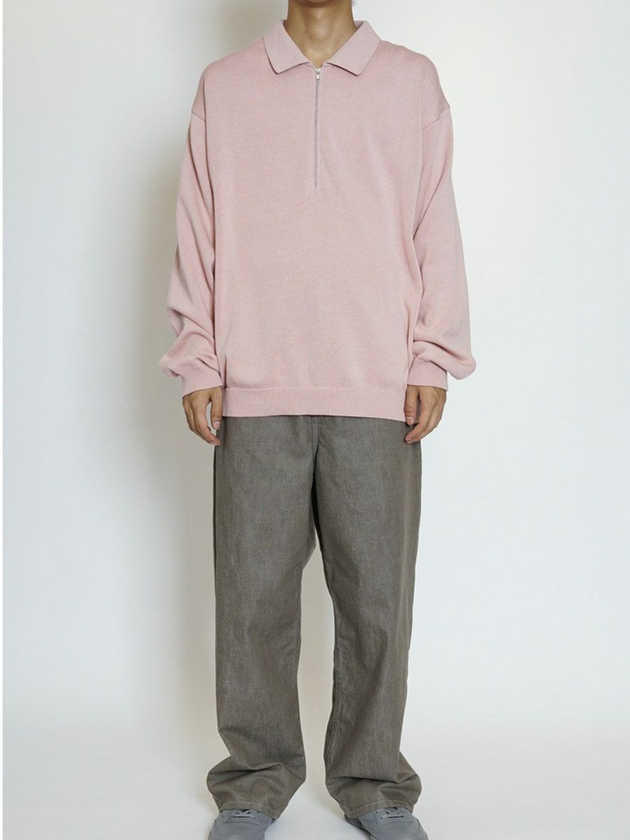 COTTON KNIT HALF ZIP[L.PINK] | 1LDK (ワンエルディーケー) 公式サイト