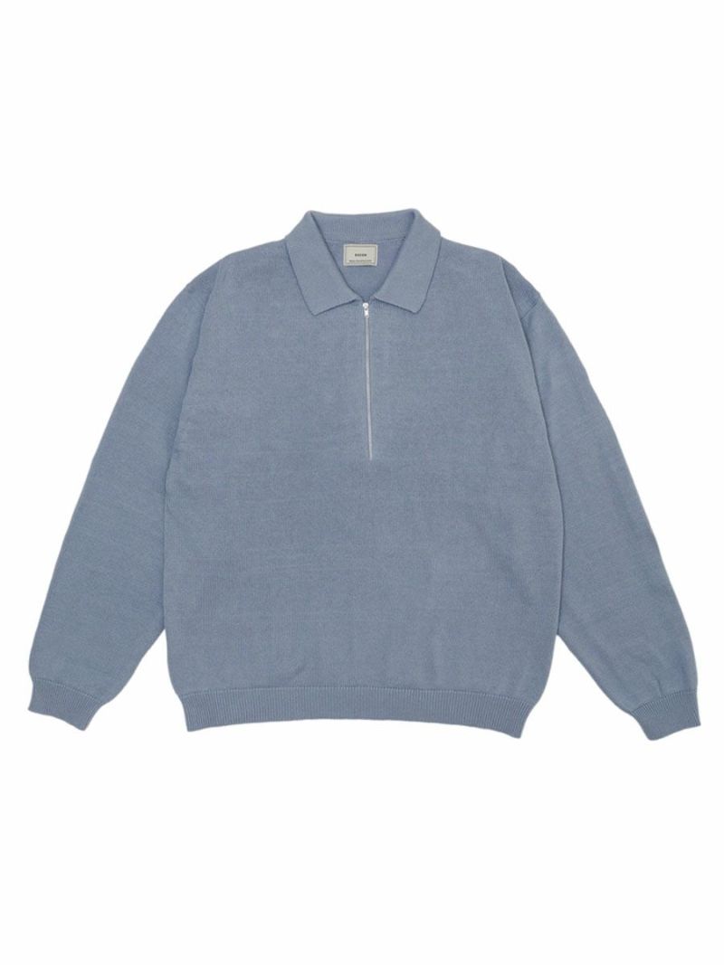 COTTON KNIT HALF ZIP[L.BLUE] | 1LDK (ワンエルディーケー) 公式サイト