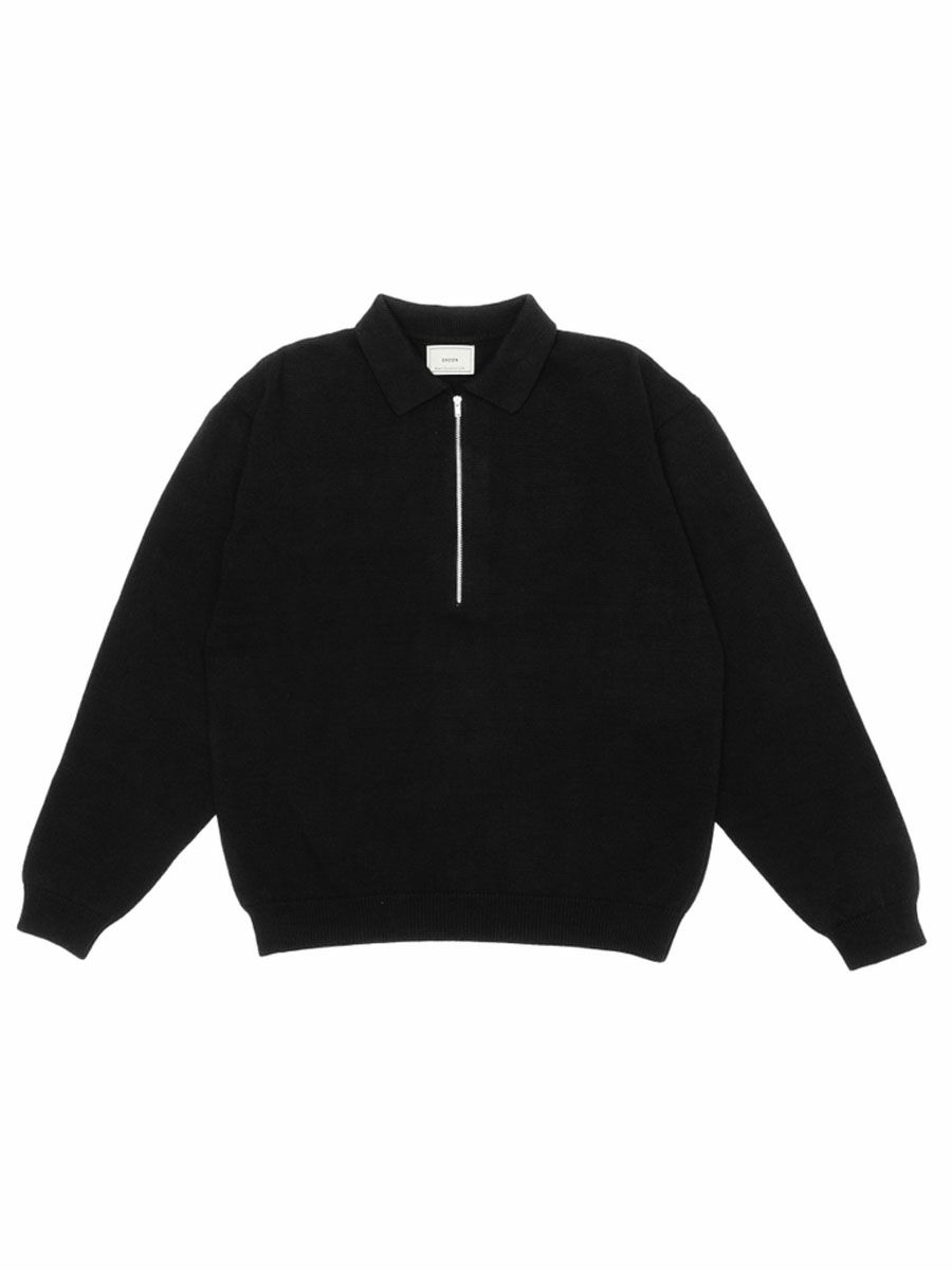 トップス DAN Ds Knit Sweater - BLACK L COTTON KNIT HALF ZIP[BLACK] | 1LDK (ワンエルディーケー) 公式サイト
