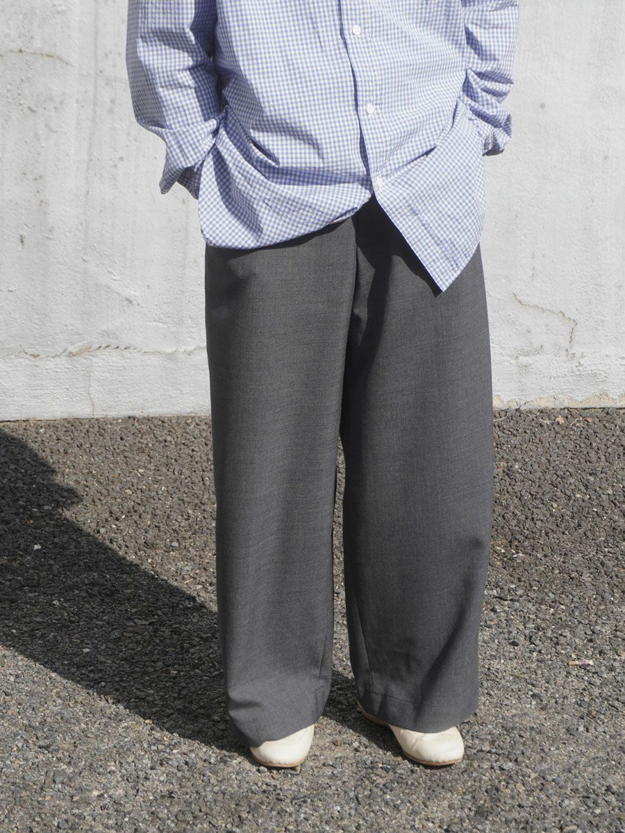 SUMMER WOOL WIDE TROUSERS[GREIGE] | 1LDK (ワンエルディーケー) 公式