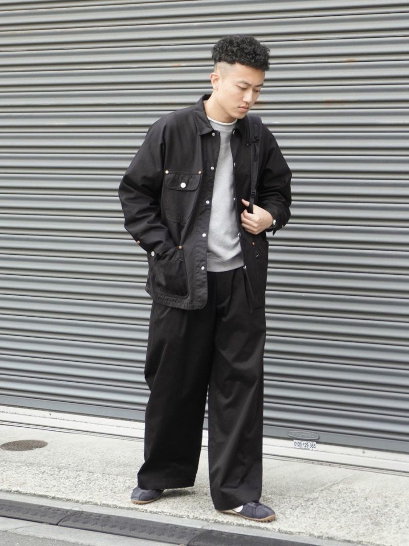 2TUCK WIDE CHINO TROUSERS[BLACK] | 1LDK (ワンエルディーケー) 公式