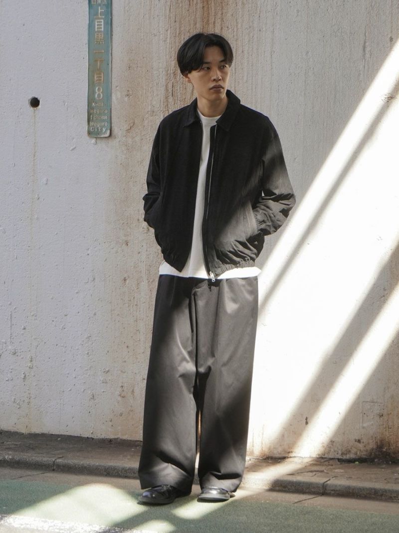 2TUCK WIDE CHINO TROUSERS[BLACK] | 1LDK (ワンエルディーケー) 公式
