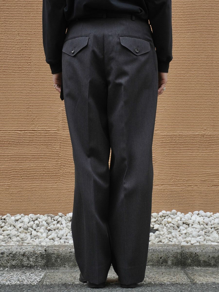 THE SLACKS BELTED 2 TUCK[TOP GRAY] | 1LDK (ワンエルディーケー