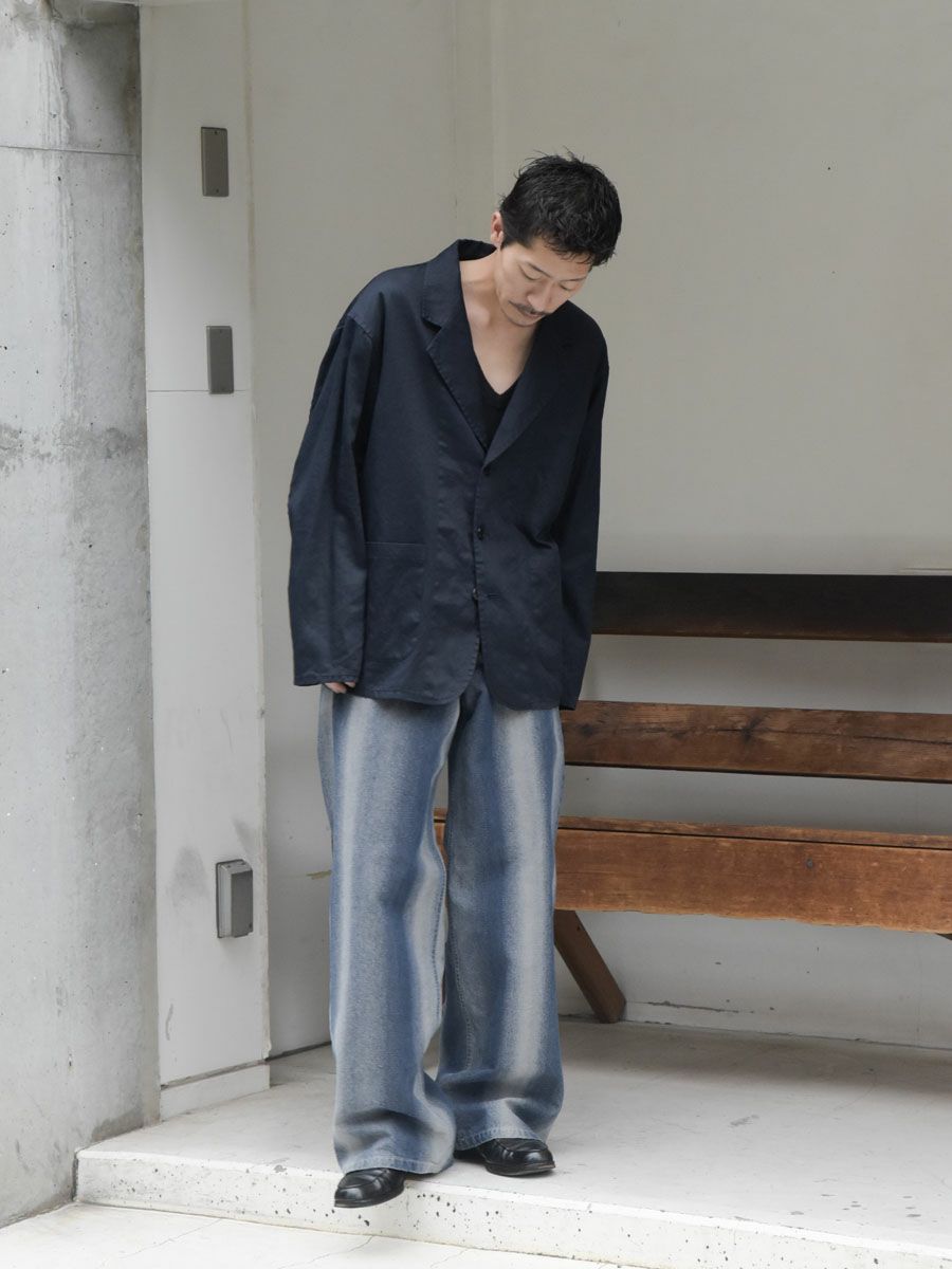 GRADATION DENIM PANTS (BAGGY)[SAX] | 1LDK (ワンエルディーケー