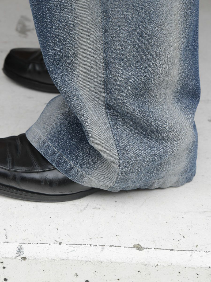 GRADATION DENIM PANTS (BAGGY)[SAX] | 1LDK (ワンエルディーケー